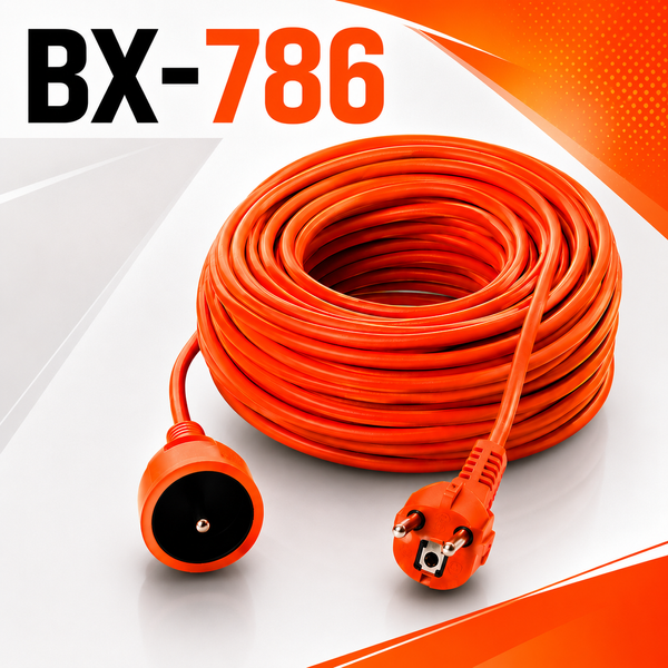 Удлинитель электрический X-786 с заземлением IP20 бытовой силовой кабель 15740 фото