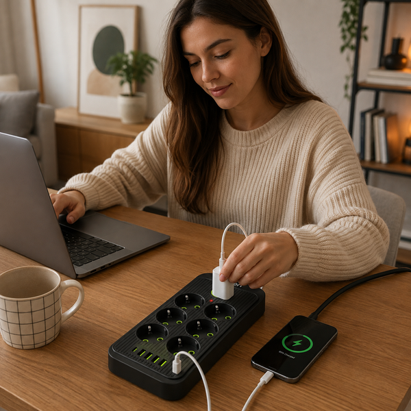 Мережевий фільтр-подовжувач DYXON 6+5 USB-A + USB-C (PD) Power switch 14095 фото
