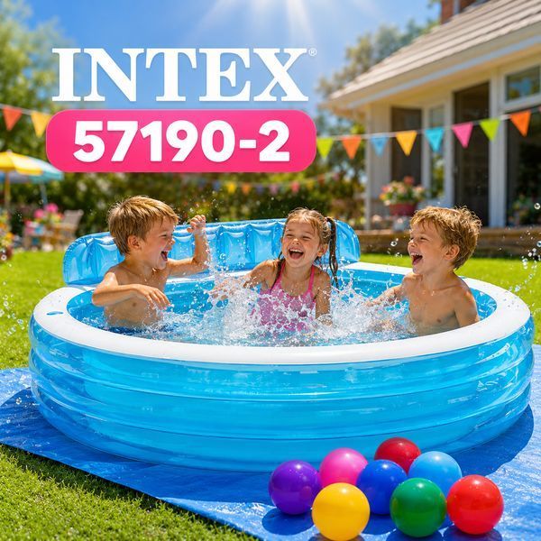 Сімейний надувний басейн Intex 57190-2 з кульками 15323 фото
