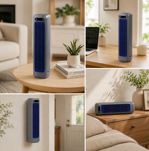 Портативный аккумуляторный вентилятор Cooling Ace Fan 2000 mAh Серый 14968 фото