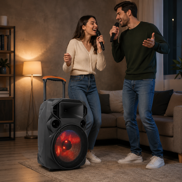 Портативна акустична система SU 612 з Bluetooth і двома бездротовими мікрофонами 16150 фото