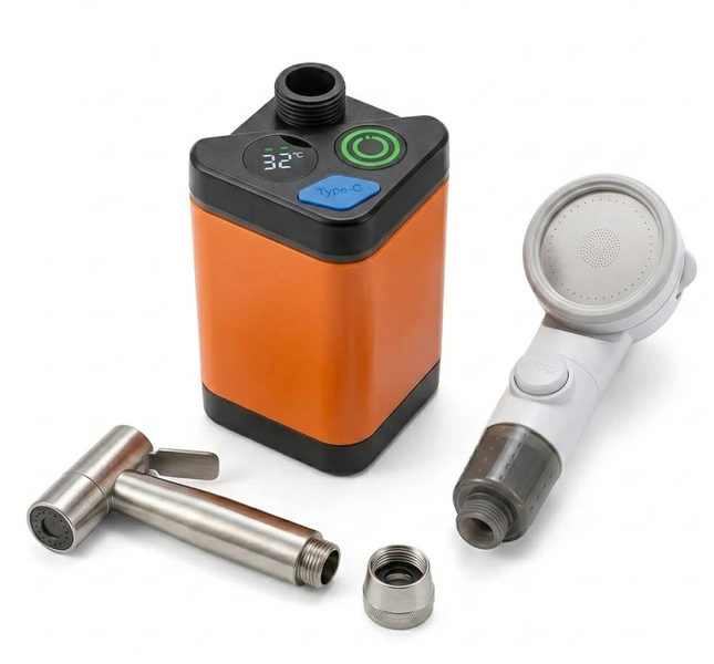 Компактный переносной душ с насосом 5000 mAh NF-00009703 фото